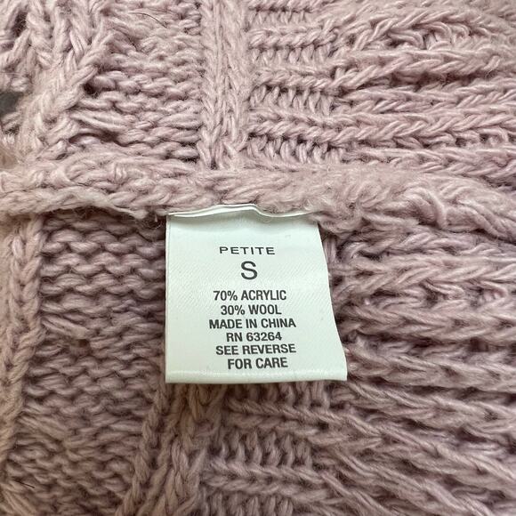 Roz & Ali Women Open Front Waterfall Knit Cardigan Sz SP Feminine Ferry Coquette - Picture 8 of 9